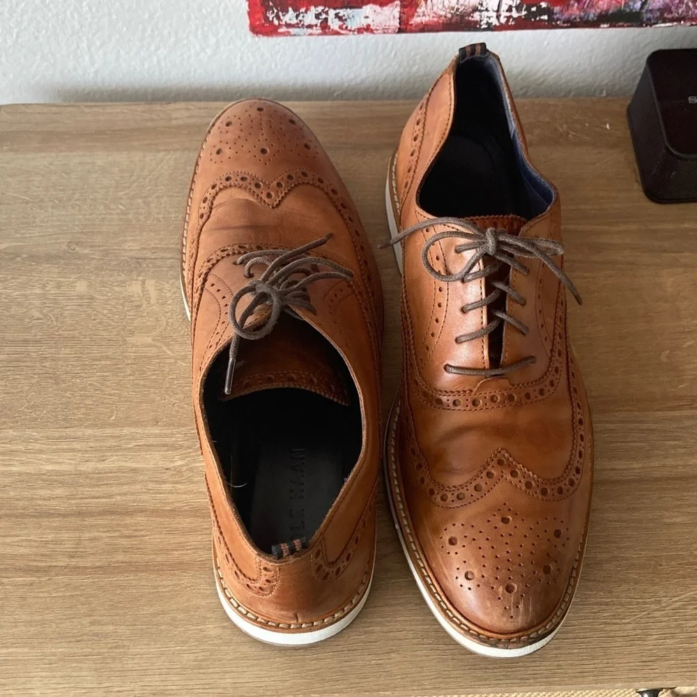 Cole Haan Tan Brogue Oxfords